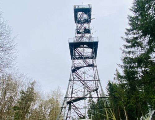Wandern im Südharz bei Nordhausen: Poppenbergturm mit Panorama-Blick