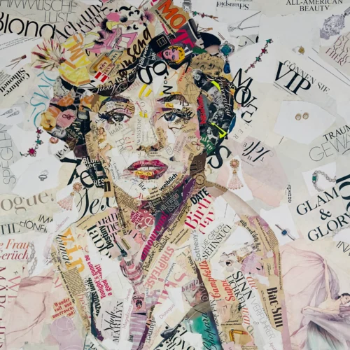 Landshuter Galerie Kunstwerk präsentiert „Glam & Glory“: Papercut-Porträt-Collagen von Ines Kouidis